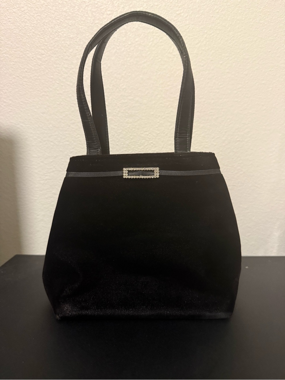 Black Velvet Handbag